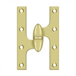 Deltana OK6038B 6"x 3-7/8" Olive Knuckle Hinge, Ball Bearing, Solid Brass