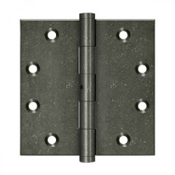 Deltana DSB45N10WM 4-1/2" x 4-1/2" Square Hinge, NRP, Solid Brass,Pair