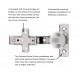 Hickory Hardware HH74722-14 Concealed Self-Closing Hinges Cabinet Hinge, Polished Nickel, Pair