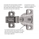 Hickory Hardware HH74719-14 Concealed Self-Closing Hinges Cabinet Hinge, Polished Nickel, Pair