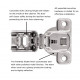 Hickory Hardware HH74718-14 Concealed Self-Closing Hinges Cabinet Hinge, Polished Nickel, Pair