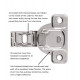 Hickory Hardware HH74716-14 Concealed Self-Closing Hinges Cabinet Hinge, Polished Nickel, Pair