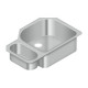 Deltana SSS32215DBU Stainless Steel Sink, 32" x 21-1/2", Finish-Brushed Stainless