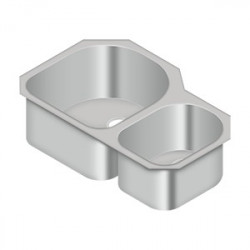 Deltana SSS31520DBULE Stainless Steel Sink, 31-1/2" x 20", Finish-Brushed Stainless