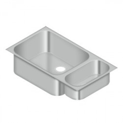 Deltana SSS3218DBULS Stainless Steel Sink, 32" x 18", Finish-Brushed Stainless