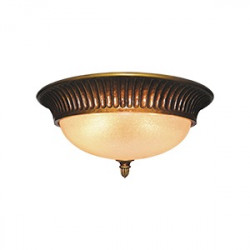 Deltana GL611-12ATK Resin Flush Ceiling Lamp, 15-1/4" x 7-3/8"