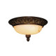 Deltana GL8522-12ATK Resin Flush Ceiling Lamp, 15-1/2" x 7-3/8"