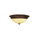 Deltana GL6688-12ATK Resin Flush Ceiling Lamp, 15-3/8" x 6-1/4"