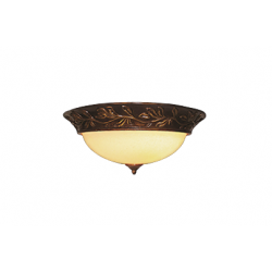 Deltana GL6688-12ATK Resin Flush Ceiling Lamp, 15-3/8" x 6-1/4"