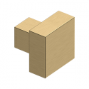 Deltana KS125 Modern Square Knob, 1-1/4" X 1-1/4", Solid Brass