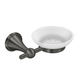 Deltana KH2012 KH Series, Soap Dish w/ Frosted Glass, Solid Brass