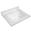 Design House 557652 Cultured Marble Camilla Vanity Top, Solid White Finish