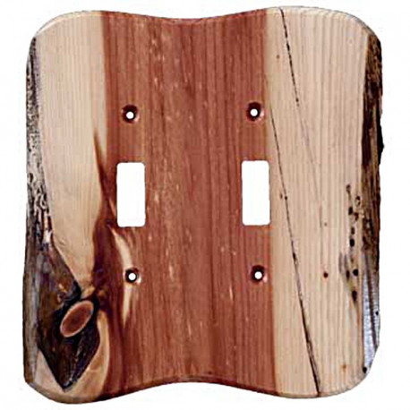 Sierra Lifestyles 682170 Rustic Double Toggle Switchplate - Juniper