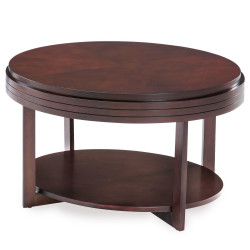 Design House 10109-CH Condo/Apartment Oval Coffee Table In Chocolate Cherry