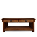 Design House 8204 Mission Impeccable 2-Drawer Coffee Table, Medium Oak