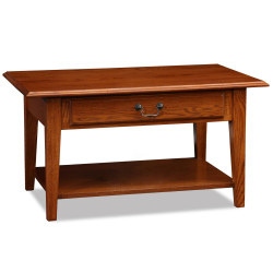 Design House 10029-MED Shaker 1-Drawer Solid Wood Coffee Table, Medium Oak