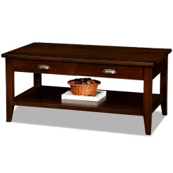 Design House 10504 Laurent 2-Drawer Coffee Table, Chocolate Cherry