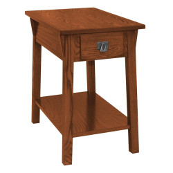 Design House 9059-RS Mission 1-Drawer Chairside Table In Russet