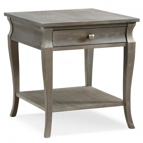 Design House 11607-GW Luna 1-Drawer End Table In Gray