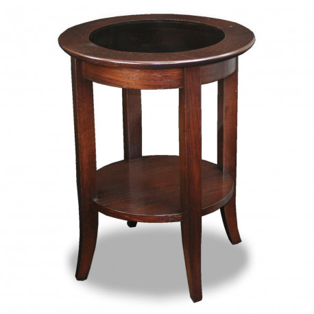 Design House 10036 Round End Table In Chocolate Oak