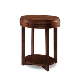 Design House 10107-CH Oval End Table In Chocolate Cherry