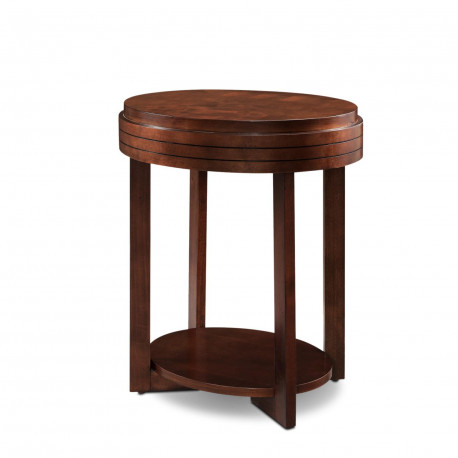 Design House 10107-CH Oval End Table In Chocolate Cherry