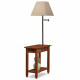 Design House 10025 Slate Accent Lamp Table In Rustic Oak