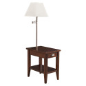 Design House 10537 Laurent 1-Drawer Lamp Table In Chocolate Cherry