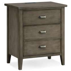 Design House 10522 Laurent Nightstand w/ AC/USB Charger