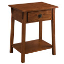 Design House 9066-RS Mission 1-Drawer Night Stand In Russet