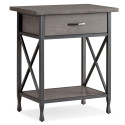 Design House 23022 Chisel & Forge 1-Drawer Nightstand In Smoke Gray