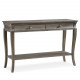 Design House 11633-GW Luna 2-Drawer Console Table In Gray