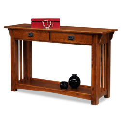 Design House 8233 Mission Impeccable 2-Drawer Console Table In Medium Oak