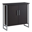 Design House 10140-BLKNK Talia Foyer Cabinet In Black & Satin Nickel