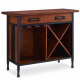 Design House 11240 Ironcraft Mini-Bar/Wine Stand In Mission Oak