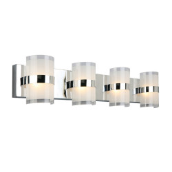 Design House 577791 Haswell LED 4-Light Integrated Bath Light In Polished Chrome