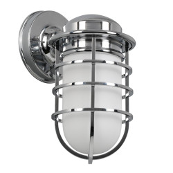 Design House 588947-PC Seaton Wall Light In Polished Chrome w/ Opal Frosted Glass