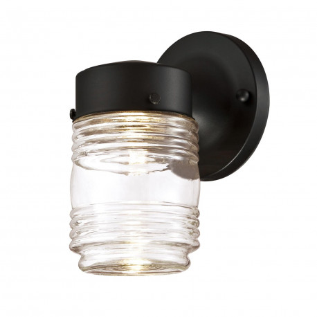 Design House 587246/53 Jelly Jar LED Wall Light w/ Clear Glass