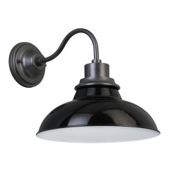 Design House 588566-GBG Hamilton Wall Light In Gloss Black & Galvanised
