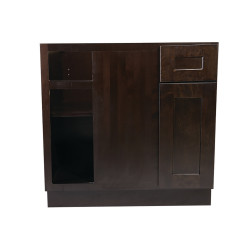 Design House 562116 Brookings Blind Base Cabinet In Espresso, Unassembled