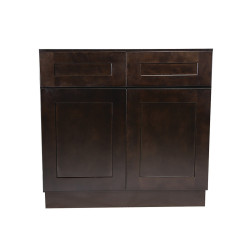 Design House 561993 Brookings 36" 2-Door, 2-Drawer Base Cabinet In Espresso