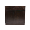 Design House 561993 Brookings 36" 2-Door, 2-Drawer Base Cabinet In Espresso