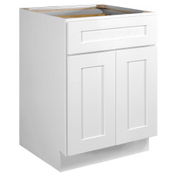 Design House 561365/99 Brookings 2-Door, 1-Drawer Base Cabinet In White, Unassembled
