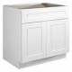 Design House 561365/99 Brookings 2-Door, 1-Drawer Base Cabinet In White
