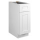 Design House 561316/40 Brookings 1-Door, 1-Drawer Base Cabinet In White