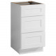 Design House 561449/56/64 Brookings 3-Drawer Base Cabinet In White