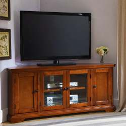 Design House 87386 Westwood Corner TV Stand In Brown Cherry