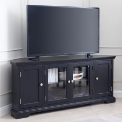 Design House 83386 Hardwood Corner TV Stand In Black