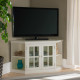 Design House 85287 46" Corner TV Stand w/ Bookcases In Cottage White