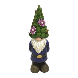 Design House 395855 Gnome With Topiary Hat Lawn Ornament